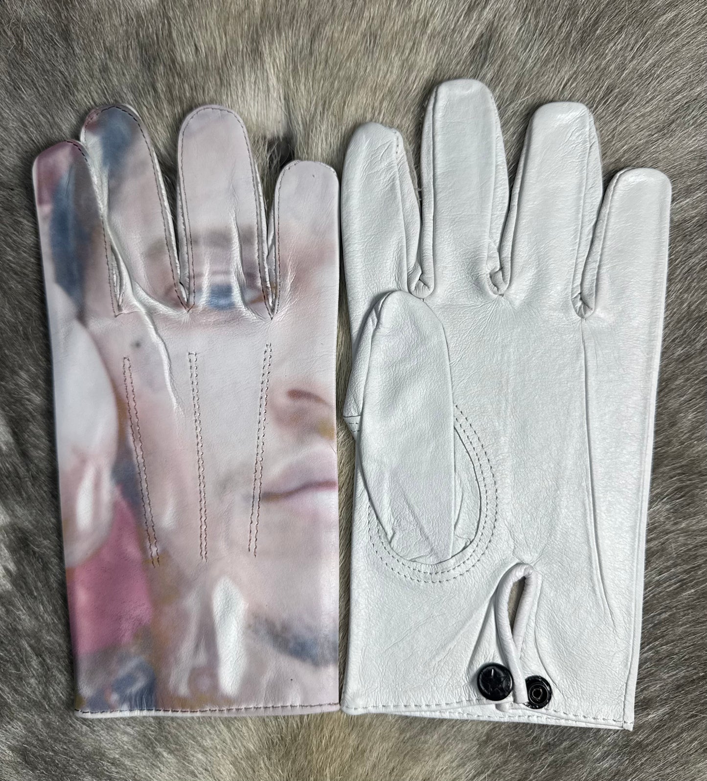 White Thug Mugshot Gloves